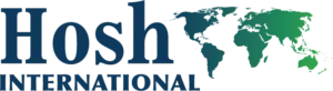 Hosh International color logo.