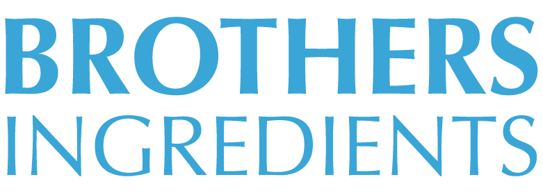 The new Brothers Ingredients logo in light blue.